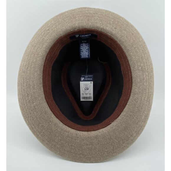 Daniel Cremieux 38 Blue Label Wool Blend Fedora Hat Small/Medium Taupe NEW - Picture 3 of 4